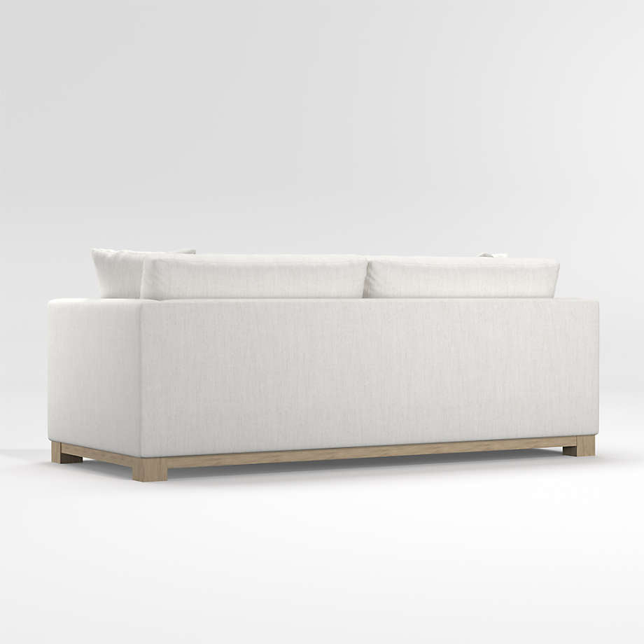 Crate & Barrel - Gather Wood Base Bench Cushion/2-Set Sofa 88"