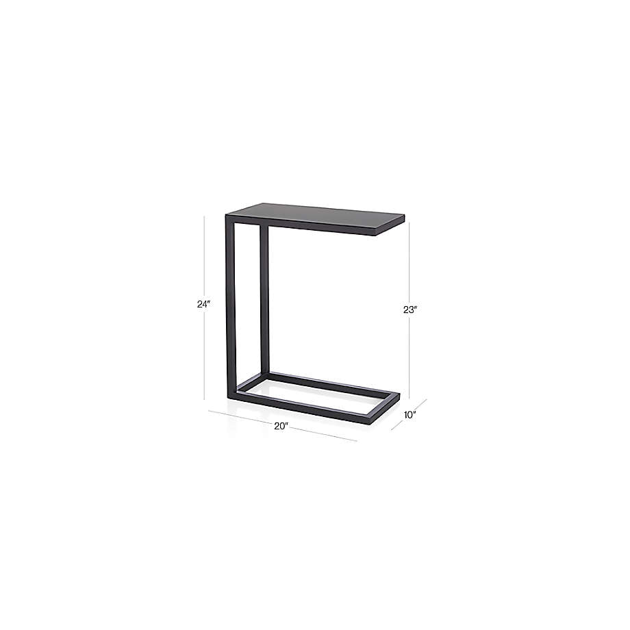Crate & Barrel - Avenue Black C Table - Side Table/End Table