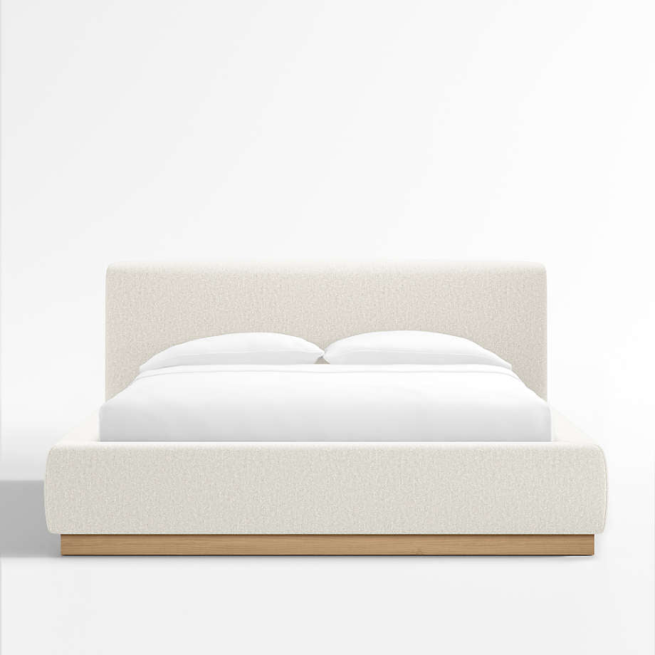 Crate & Barrel - Gather Ivory Upholstered Bed - Queen/ King