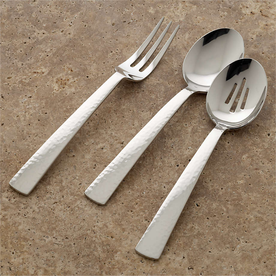 Crate & Barrel - Mesa Flatware Place Setting / Serving Set