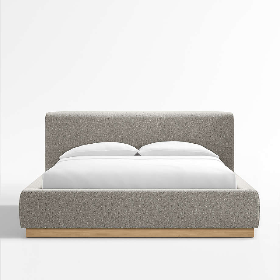 Crate & Barrel - Gather Ivory Upholstered Bed - Queen/ King