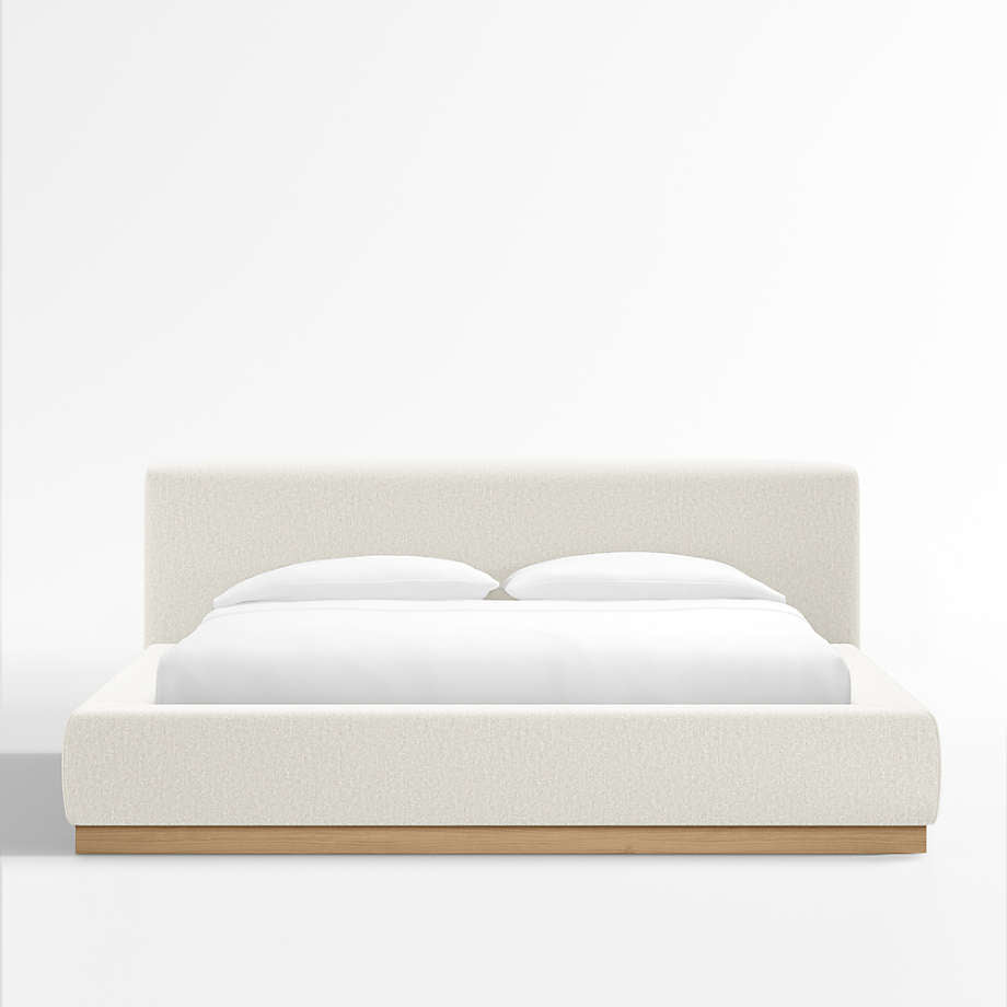 Crate & Barrel - Gather Ivory Upholstered Bed - Queen/ King