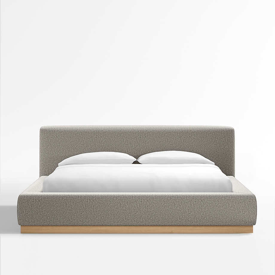 Crate & Barrel - Gather Ivory Upholstered Bed - Queen/ King