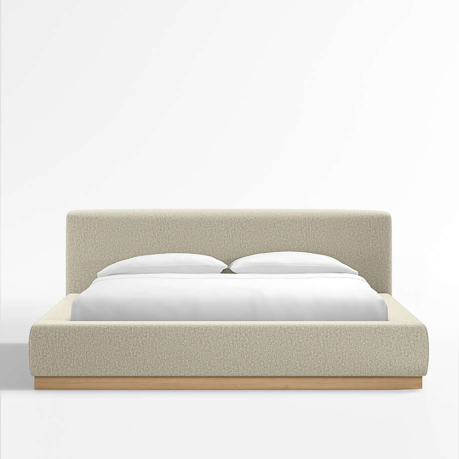 Crate & Barrel - Gather Ivory Upholstered Bed - Queen/ King