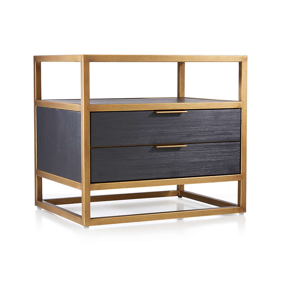Crate & Barrel - Oxford 2 Drawer Nightstand - Side Table/End Table