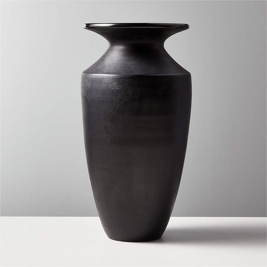 CB2 - Yadira Black Flower Vase - Home Decor