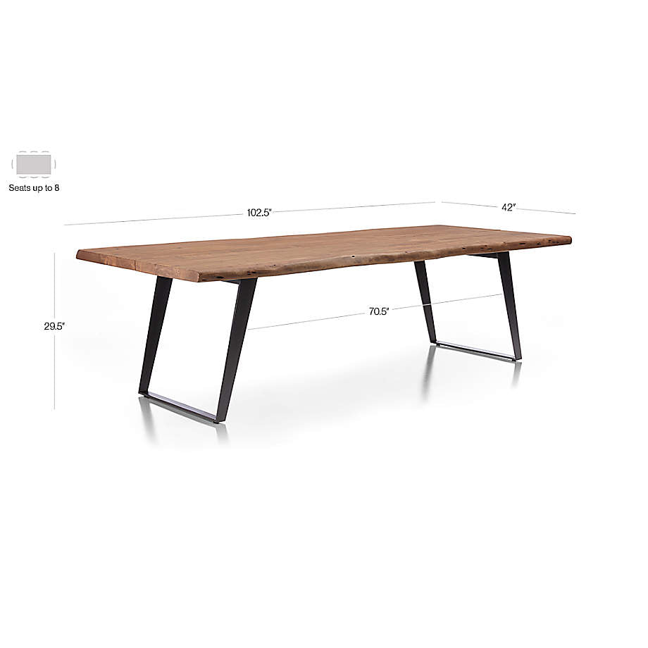 Crate & Barrel - Yukon Live Edge Solid Wood Dining Table - Kitchen Table