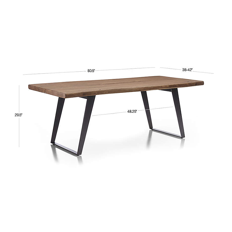 Crate & Barrel - Yukon Live Edge Solid Wood Dining Table - Kitchen Table