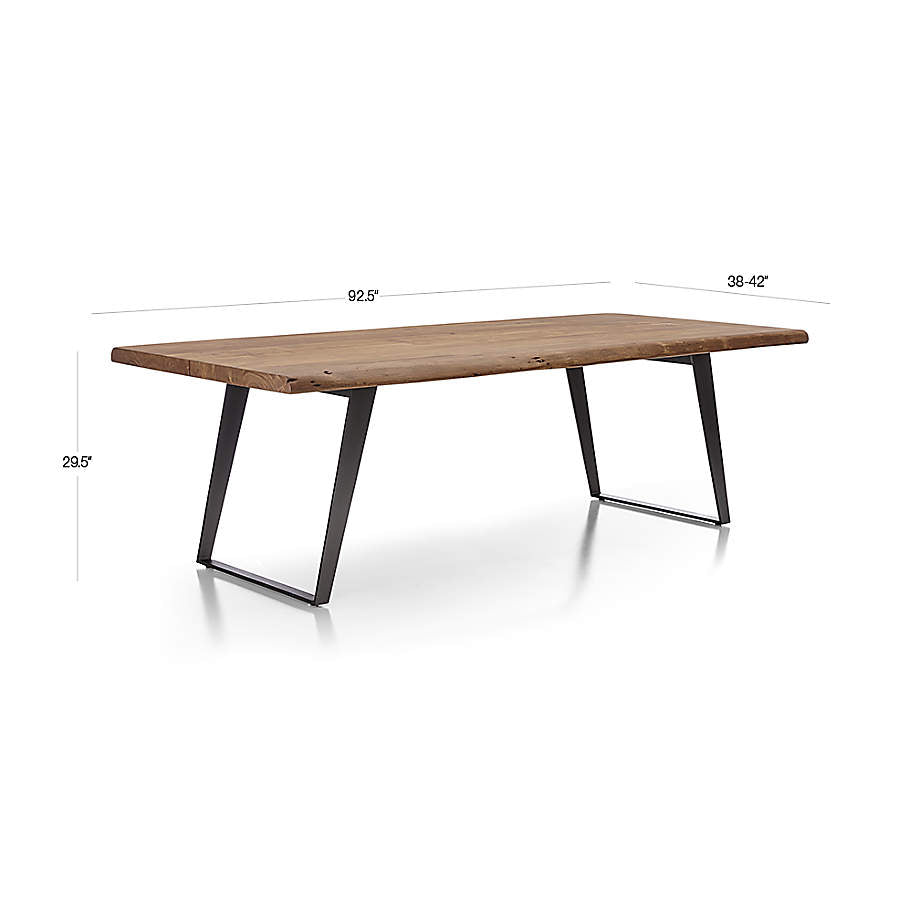 Crate & Barrel - Yukon Live Edge Solid Wood Dining Table - Kitchen Table